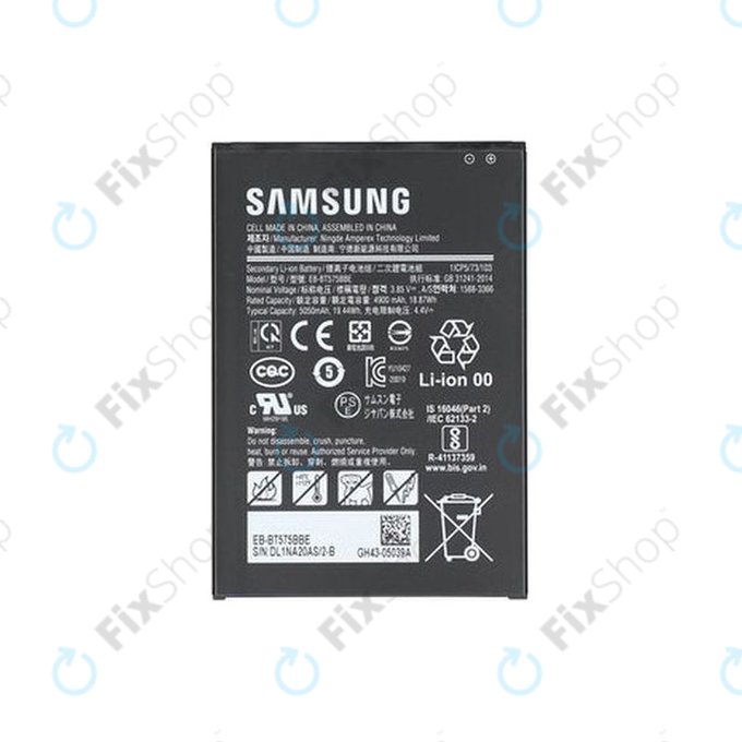 Батерия за Samsung Tab Active 3 T570, T575, EB-BT575BBE, 5050mAh, GH43-05039A, Genuine Service Pack