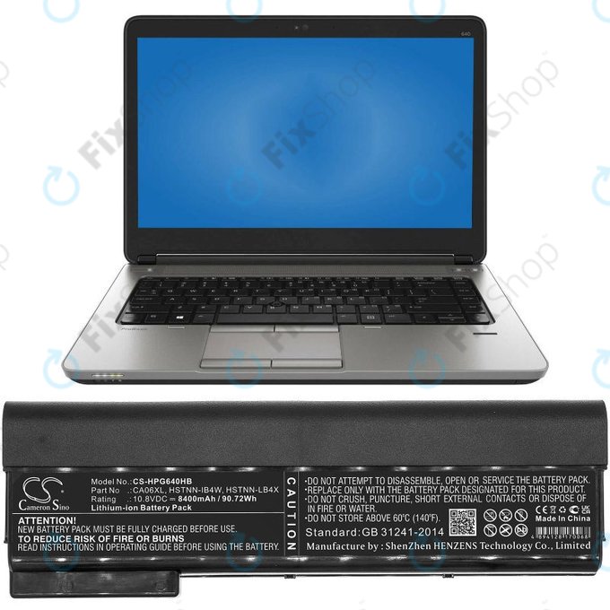 Батерия за HP ProBook 640 G1, 650 G1, 655 G1, 645 G1, 8400mAh, Li-Ion, 10.8V, CA06XL, HQ