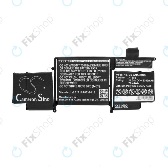 батерия за MacBook Pro 13" A1502 (късно 2013 – средата на 2014), A1493, 6300mAh, HQ