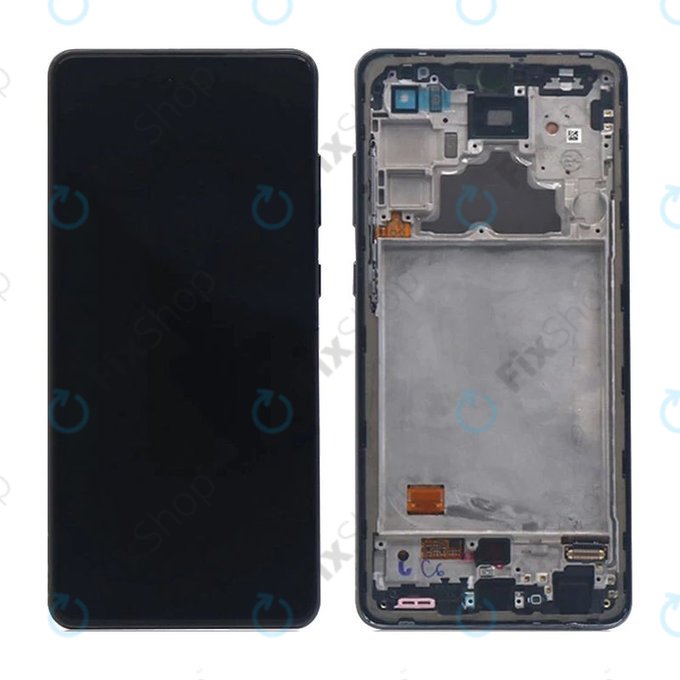 дисплей за Samsung A72 A725F, A726B, Тъчскрийн и рамка, Awesome Black, TFT