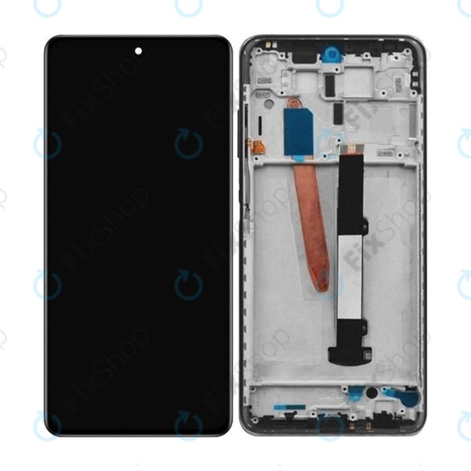 дисплей за Xiaomi Poco X3 NFC, Тъчскрийн и рамка, Shadow Grey, TFT