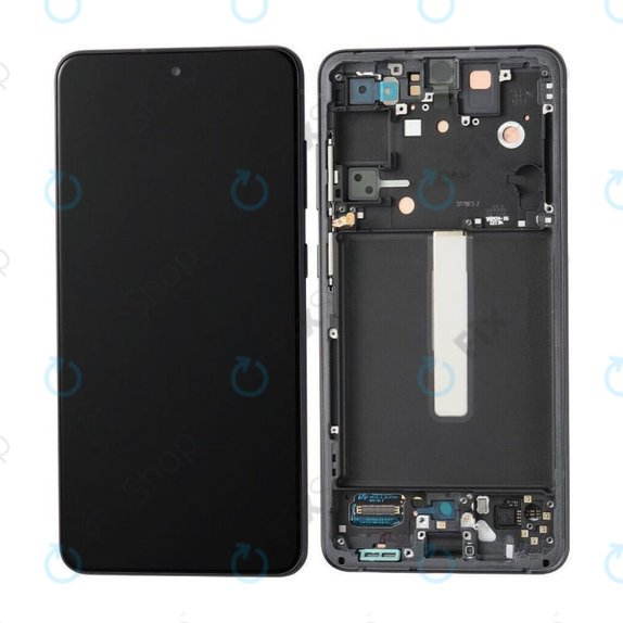дисплей OLED за Samsung S21 FE G990B, Тъчскрийн и рамка, черен, Black