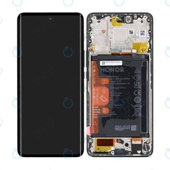 Дисплей за Honor Magic6 Lite, Black, Тъчскрийн с рамка and Батерия, 0235AHHP 0235AHHU Genuine Service Pack