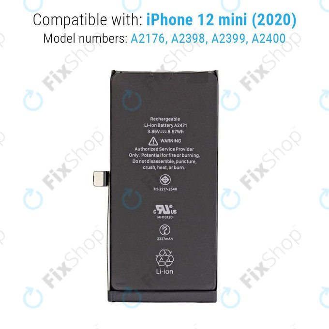 Батерия за iPhone 12 Mini, 2227mAh, A2471, Service Pack