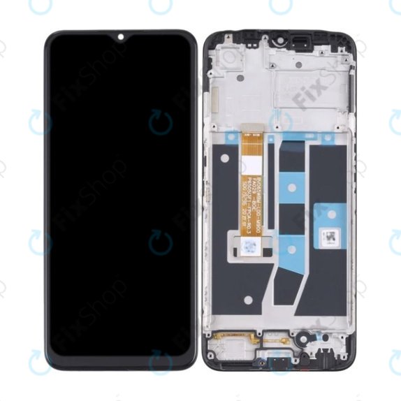 дисплей за Oppo A16, A16s, Тъчскрийн и рамка, Crystal Black, TFT