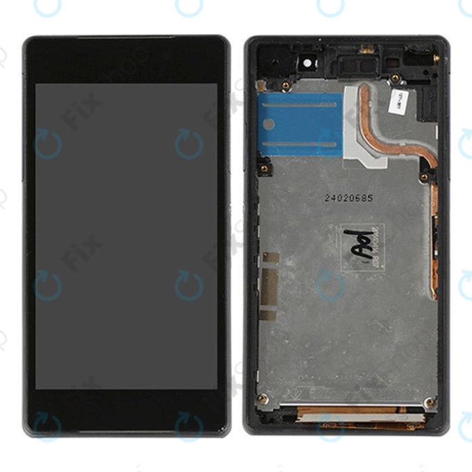 дисплей за Sony Xperia Z2 D6503, Тъчскрийн и рамка, черен, Black, TFT