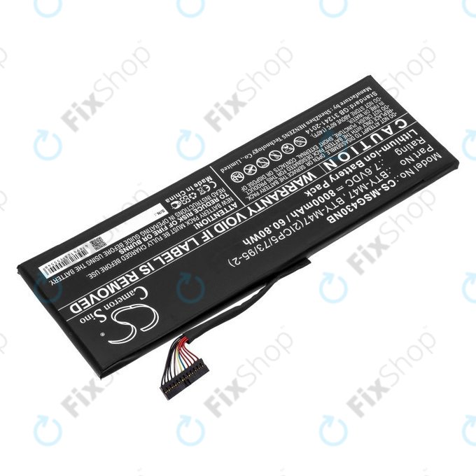 Батерия за MSI GS40, GS43, MS14, 8000mAh, Li-Ion, 7.6V, BTY-M47, HQ