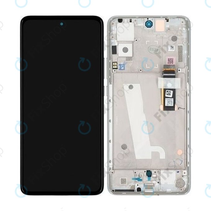 дисплей за Motorola Edge 30 XT2203, Тъчскрийн и рамка, TFT, 5D68C20586, Supermoon Silver, Genuine Service Pack