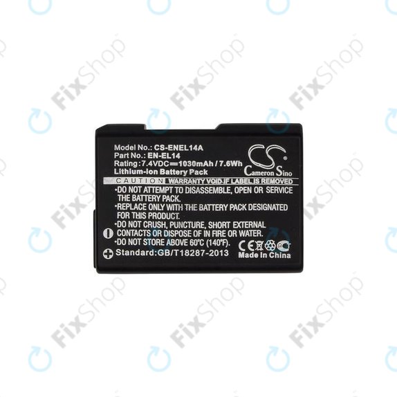 Батерия за Nikon Coolpix D-series, P-series, 1030mAh, Li-Ion, EN-EL14, HQ