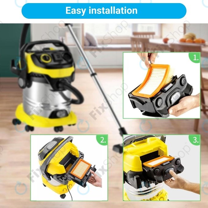 Плосък филтър за Kärcher WD-series, MV-series, KWD-series