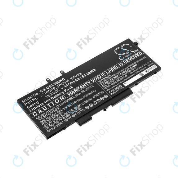 Батерия за Dell Latitude 5501, Latitude 5401, Latitude 14 5410, Latitude 15 5511, 4150mAh, Li-Ion, 15.2V, 3HWPP, HQ