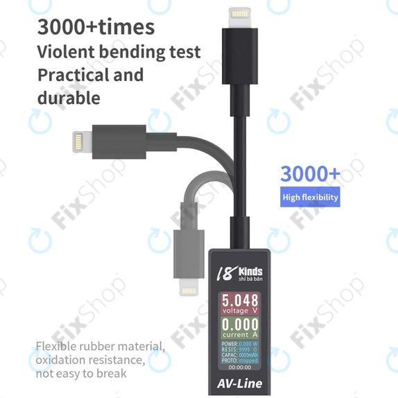 Интелигентен кабел за зареждане с детекция (Lightning – USB-A), AV-Line