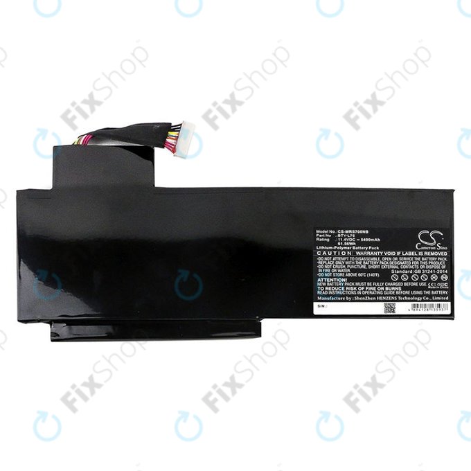 Батерия за MSI GS70, GS72, WS72, 5400mAh, Li-Pol, 11.4V, BTY-L76, HQ