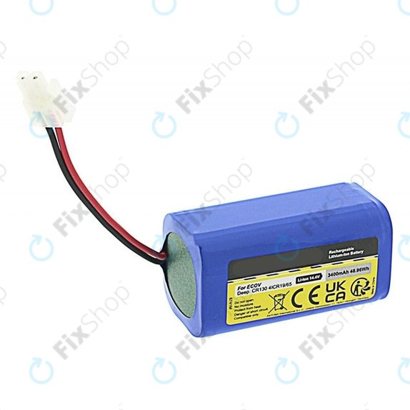 Батерия за Ecovacs Deebot CR-series, 500, 501, 4ICR19/65, Li-Ion 14.8V 3400mAh