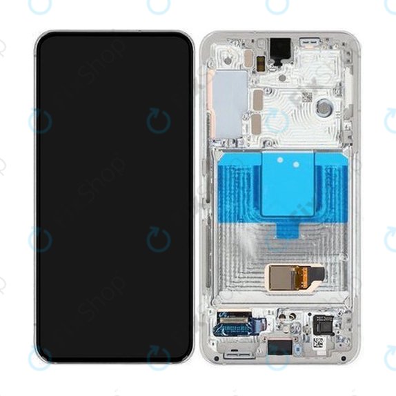дисплей за Samsung S22 S901B, Тъчскрийн и рамка, GH82-27520B, GH82-27521B, Phantom White, Genuine Service Pack