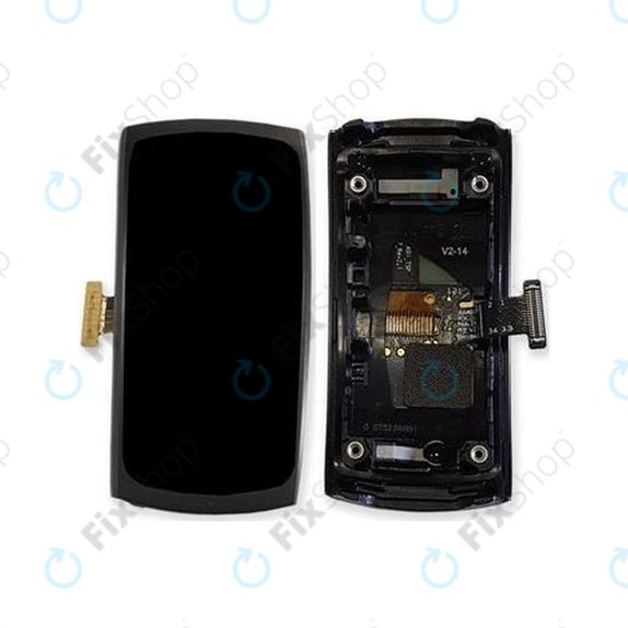 дисплей за Samsung Gear Fit 2 SM-R360, тъчскрийн, рамка, сив, Gray, GH97-19001A, GH97-19201A, Genuine Service Pack