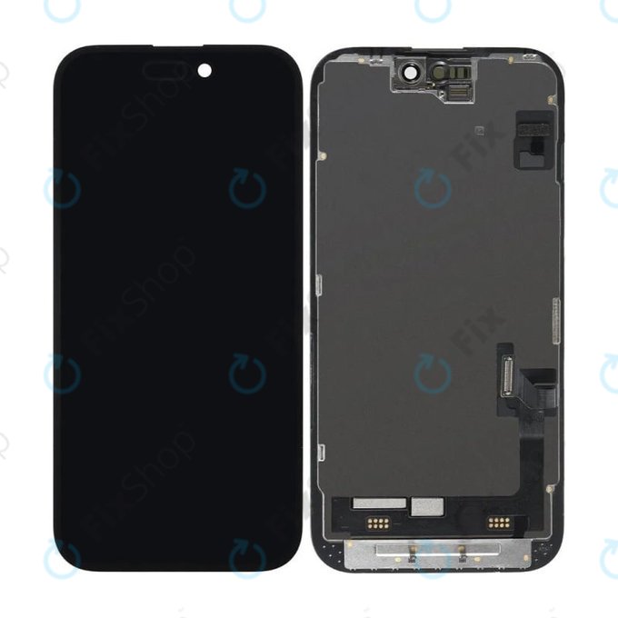 Дисплей Hard OLED за iPhone 15, Тъчскрийн с рамка, FixPremium