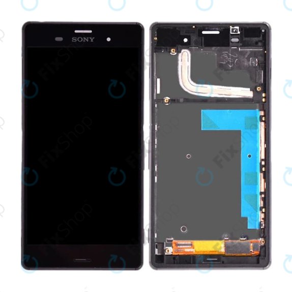 дисплей за Sony Xperia Z5 E6653, Тъчскрийн и рамка, черен, Black, TFT