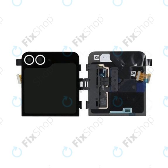 дисплей за Samsung Z Flip 6 F741B, Тъчскрийн и рамка, GH97-30012F, бял, White, Genuine Service Pack