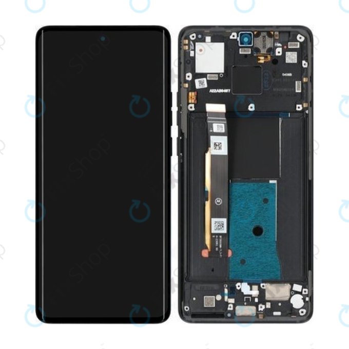 дисплей за Motorola Edge 40, Тъчскрийн и рамка, 5D68C22670, Eclipse Black, Genuine Service Pack