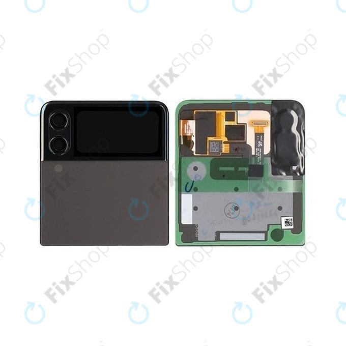 дисплей за Samsung Z Flip 3 F711B, Тъчскрийн и рамка, външен, GH97-26773A, Phantom Black, Genuine Service Pack