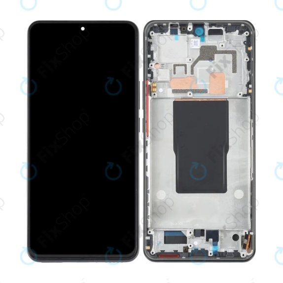 дисплей OLED за Xiaomi 12T Pro 22081212UG, Тъчскрийн и рамка, черен, Black