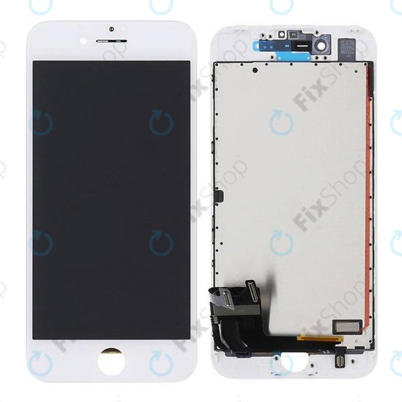 Дисплей за iPhone 7, White, Тъчскрийн с рамка, Refurbished