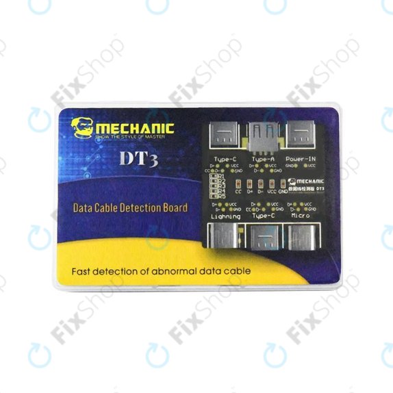 Тестер за дата кабели (Lightning, USB-C, microUSB), Mechanic DT3