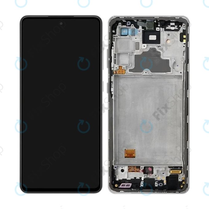 дисплей OLED за Samsung A72 A725F, A726B, Тъчскрийн и рамка, черен, Black
