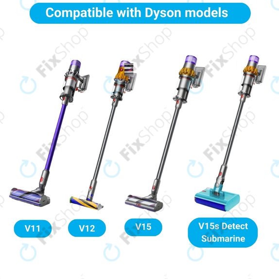 Тънка мека ролкова четка Slim Fluffy за Dyson V15, Outsize