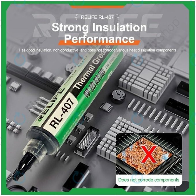 Силиконова термопаста Relife RL-407, 6 W/mK, 20g, розова