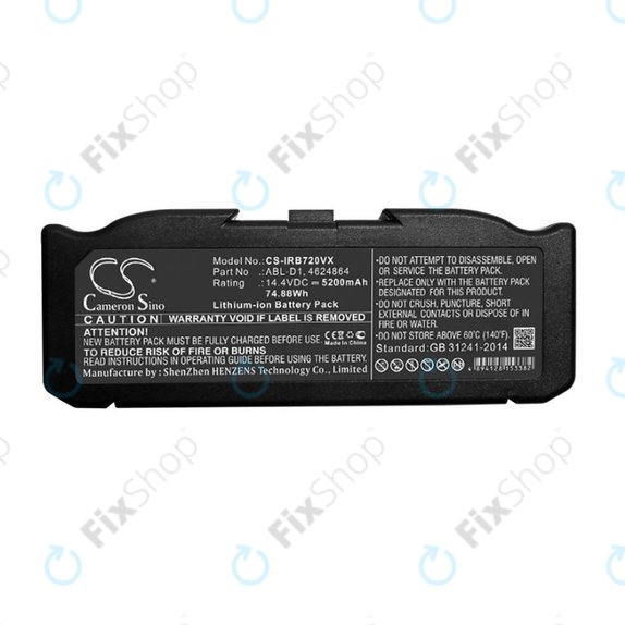 Батерия за iRobot Roomba e-series, i-series, ABL-D1, 4624864, ABL-D2, Li-Ion 14.4V 5200mAh, HQ