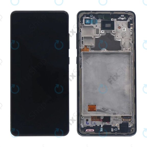 дисплей за Samsung A72 A725F, A726B, Тъчскрийн и рамка, Awesome Black, TFT