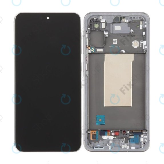 Дисплей за Samsung A56 A566E, Awesome Lightgray, Тъчскрийн с рамка, TFT
