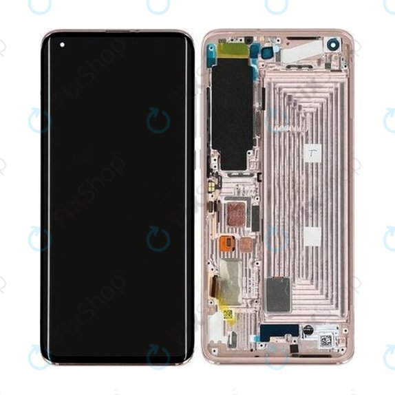 дисплей за Xiaomi Mi 10 Pro, Тъчскрийн и рамка, 56000500J100, Alpine White, Genuine Service Pack