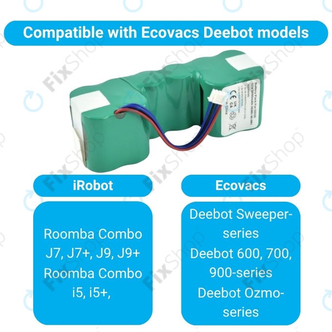 Батерия за Ecovacs Sweeper DD35, DM88, DM88, Ni-MH 12.0V 3000mAh