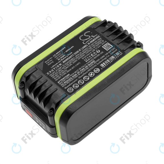 Батерия за Worx WX800.9 MAX, WX-JCR.9, 4950mAh, Li-Ion, 20V, WA3551.1, HQ