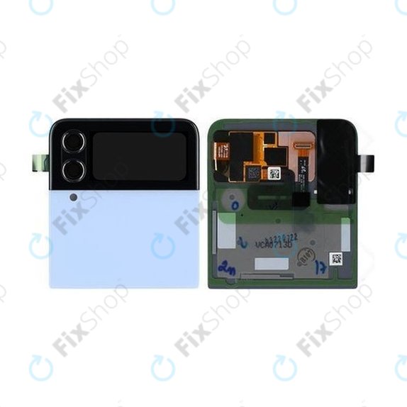 дисплей за Samsung Z Flip 4 F721B, външен, Тъчскрийн и рамка, GH97-27947D, син, Blue, Genuine Service Pack