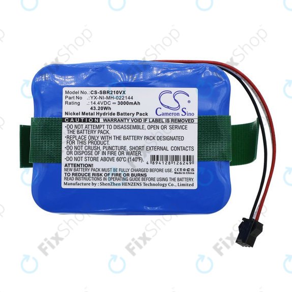 Батерия за Sencor SVC9031BK, Bobsweep, Carneo, Samba, Vileda, Wisdom, 3000mAh, Ni-MH, 14.4V, YX-NI-022144-COR, HQ