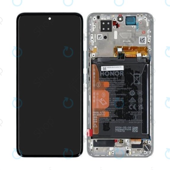 Дисплей за Honor 200, Emerald Green, Тъчскрийн с рамка and Батерия, 0235AKHW Genuine Service Pack