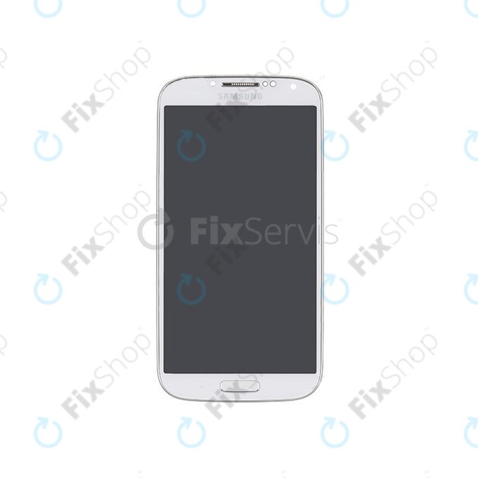 дисплей OLED за Samsung S4 i9505, Тъчскрийн и рамка, White Frost