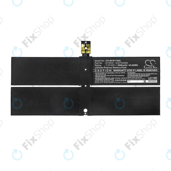 Батерия за Microsoft Surface 1769, Microsoft Surface 1782, 5900mAh, Li-Pol, 7.57V, DYNK01, HQ