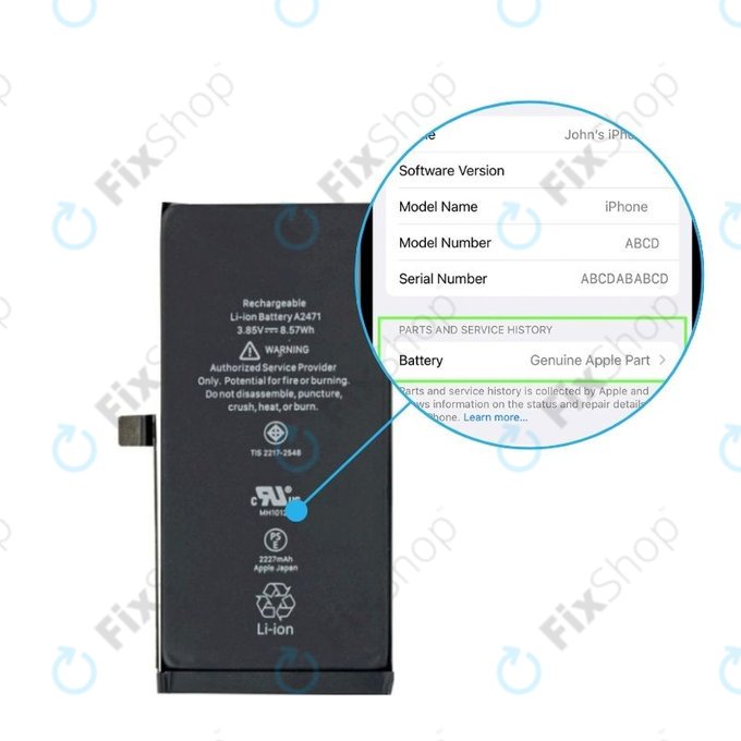 Батерия за iPhone 12 Mini, 2227mAh, 661-17939, Genuine Apple