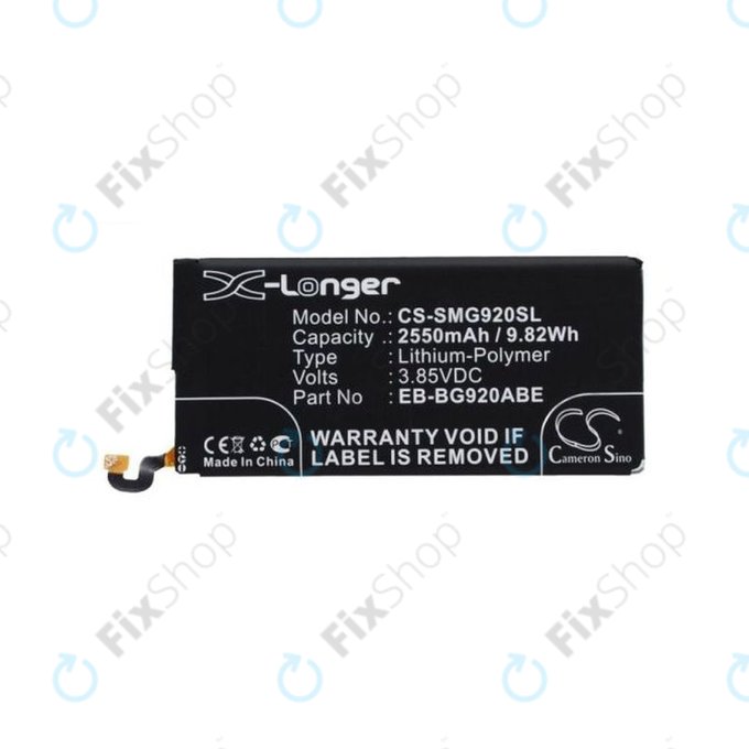 Батерия за Samsung S6 G920F, EB-BG920ABE, 2500mAh, HQ