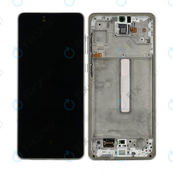 дисплей за Samsung A73 A736, Тъчскрийн и рамка, бял, White, TFT