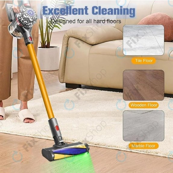 Подова глава с LED зелена светлина за Dyson V12