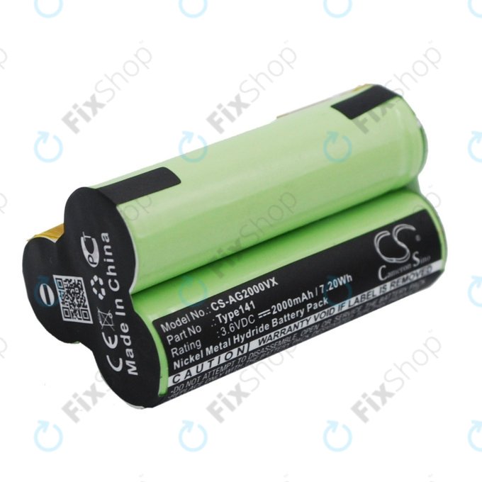 Батерия за AEG Electrolux Junior 2.0, Type141, Ni-MH 3.6V 2000mAh, HQ