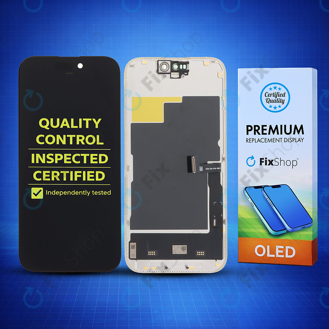 Дисплей Soft OLED 120Hz за iPhone 15 Pro, Тъчскрийн с рамка, FixPremium