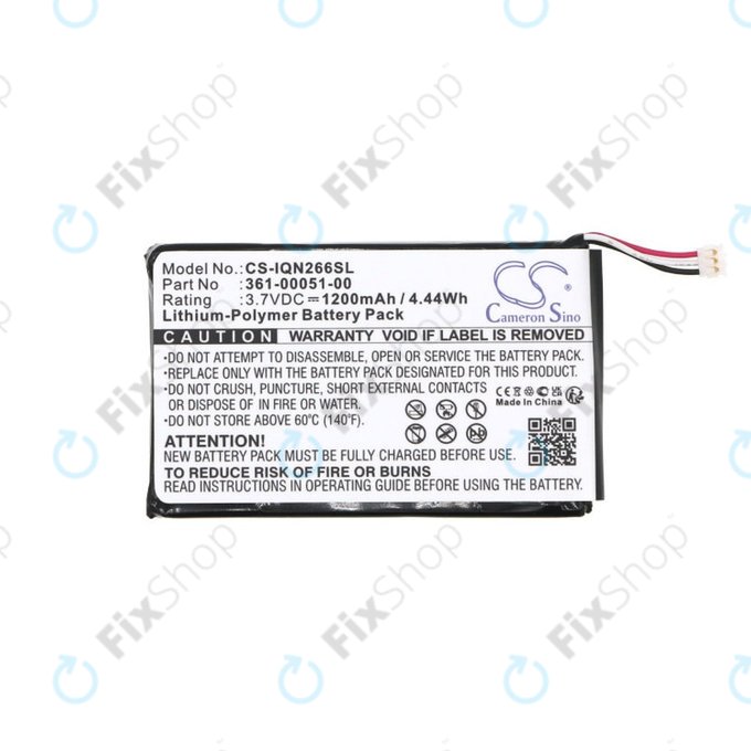 Батерия за Garmin Nüvi 2660, 1200mAh, Li-Pol, 3.7V, 361-00051-00, HQ
