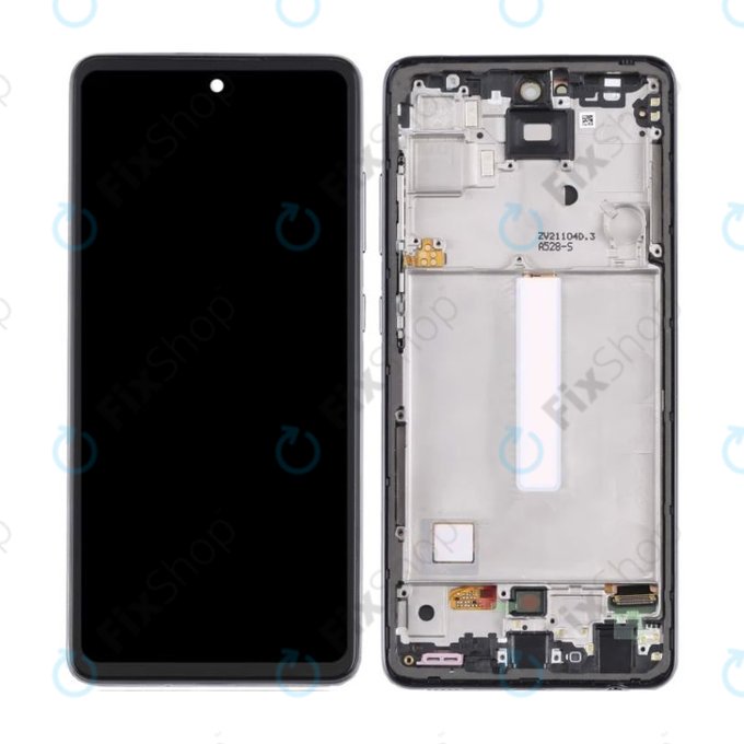дисплей OLED за Samsung A52 5G A526B, A52s 5G A528B, Тъчскрийн и рамка, Awesome Black, OLED